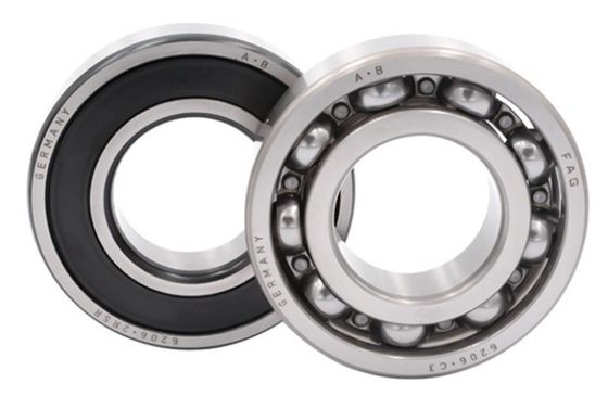 6206 roulement à bille à rainure profonde 11000 R/Min Graisse lubrifiée 30x62x16 mm