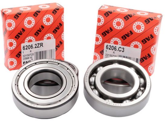 Cage en acier à roulement à double rangée à roulement à bille à rainure profonde 6206 C3 30 mm à dimension interne